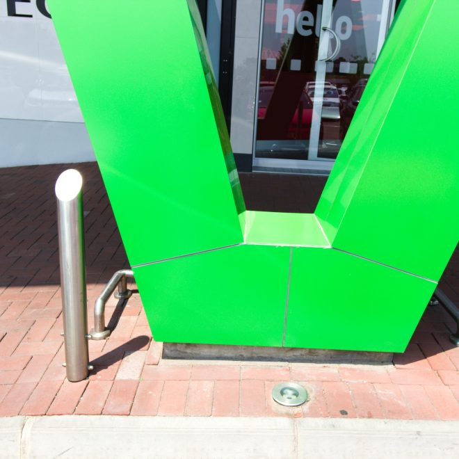 Stainless steel bollard and corner protectors - Valley Hyper Nelspruit